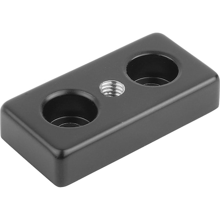 Kipp Foot Plate D=M14 90X90X16 Plastic, Black Powder, Type B, Bn=10 K1057.1090902141